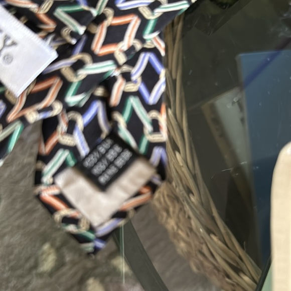 BALLY Blue Striped Luxury Designer Silk Tie Made In Italy W: 3.5" EX COND - Picture 4 of 4